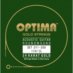 Akustik Gitarre 24K GOLD STRINGS Satz custom light
